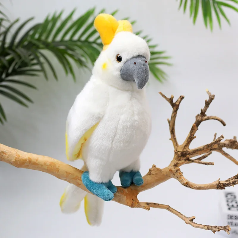 25cm Cute Cartoon Bird Simulation Colorful Parrot Plush Toy Homdecor Stuffed Dolls Soft Animal Gift for Kids Decoration