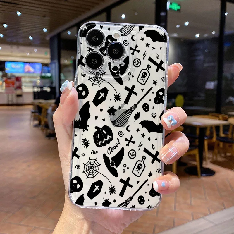 Элементы Хэллоуина для OPPO A16 31 5 53 55 60 72 76 78 92 9 97 98 2 92S K11 F11 Pro Прозрачный космический