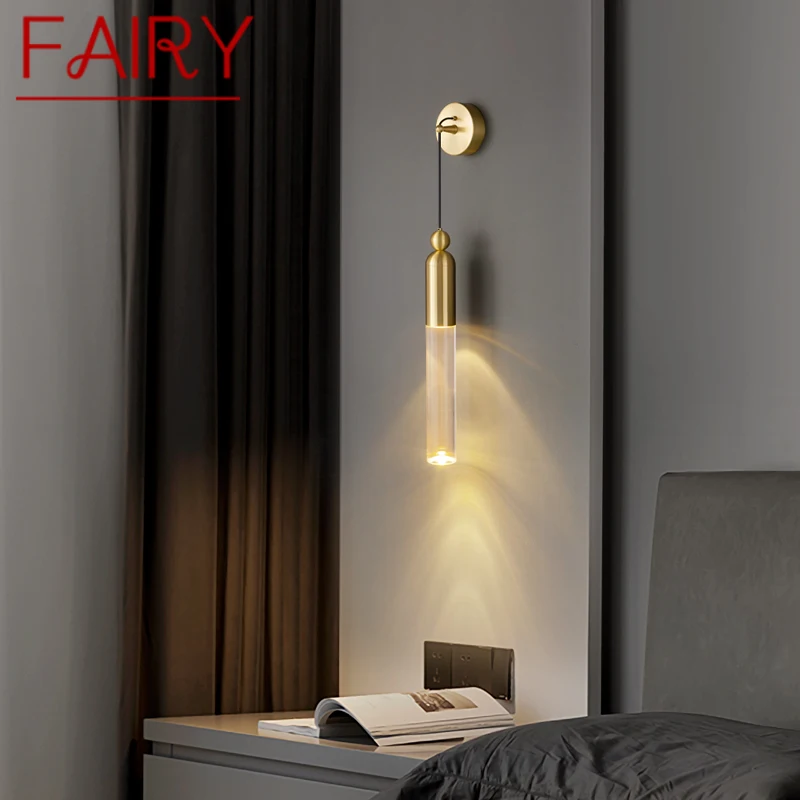 

FAIRY Modern Brass Wall Lighting LED Indoor Gold Sconce Lamp Classic Creative Decor for Home Bedside Hallway