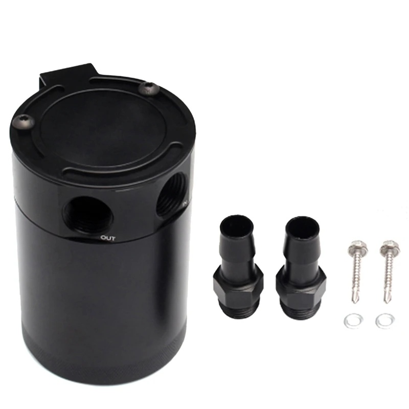 

2-Port Racing Oil Catch Tank Can Reservoir Turbo Oil Catch Can Pot High Double Channel Gas Pipe Machine Oil Pot Accessories