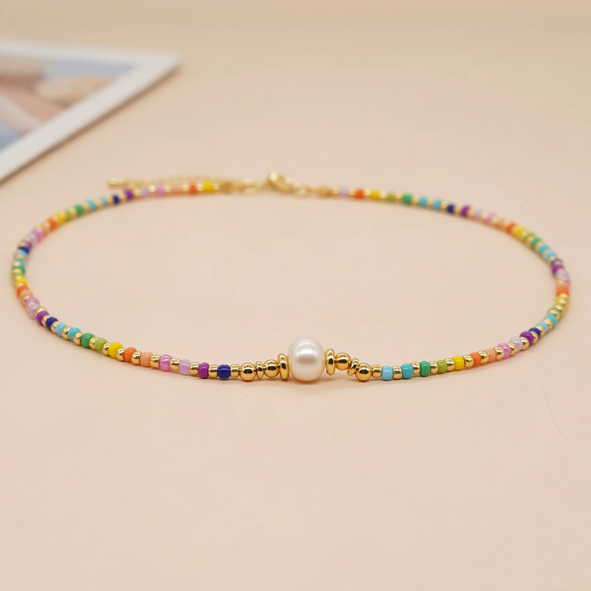 YASTYT красочный Rainbwo смешанный японский бисер чокер для женщин эффектные летние пляжные аксессуары