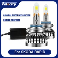 for skoda rapid h11 led h4 high and low lenses for headlights 12v h7 led canbus headlamp auto h1 lights vehicles car big lamp