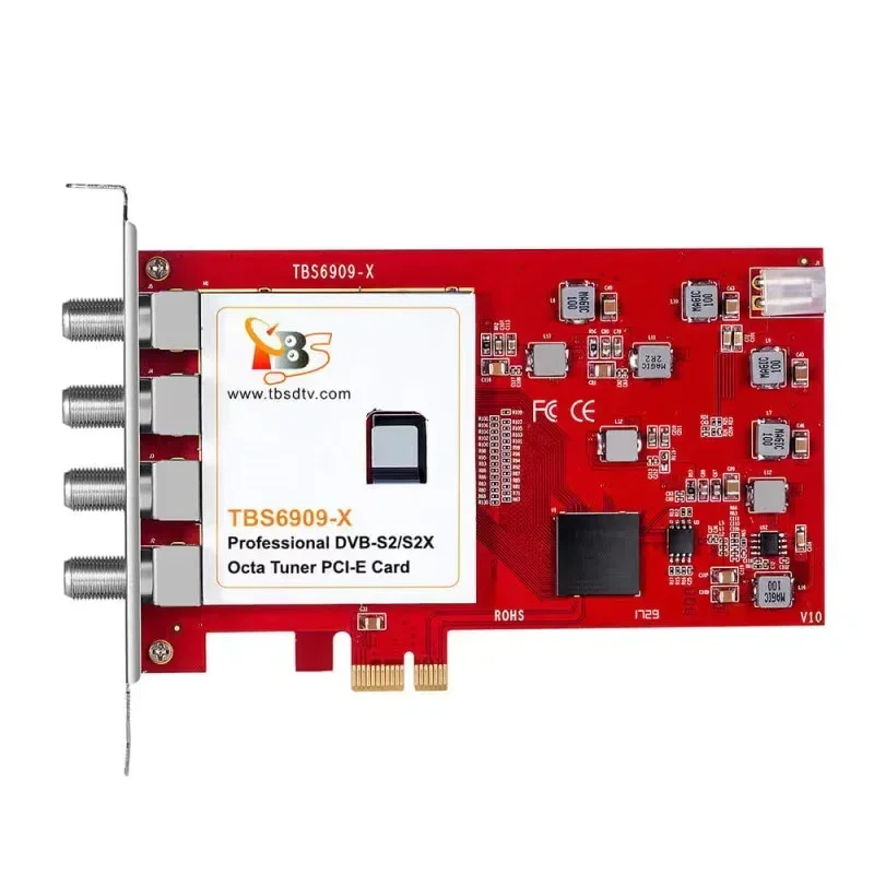 TBS 6909X Профессиональный восьмитюнер DVB-S2/S2X Карта PCI-E 6909-X FTA Спутниковый сигнал