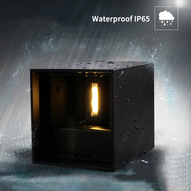 Уличная настенная лампа, современный минималистичный светильник вверх и ...