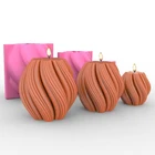 Асимметричная Геометрическая волна вращающаяся форма для ароматерапии свечи абстрактное искусство колонна современная свеча силиконовая форма формы для гипса