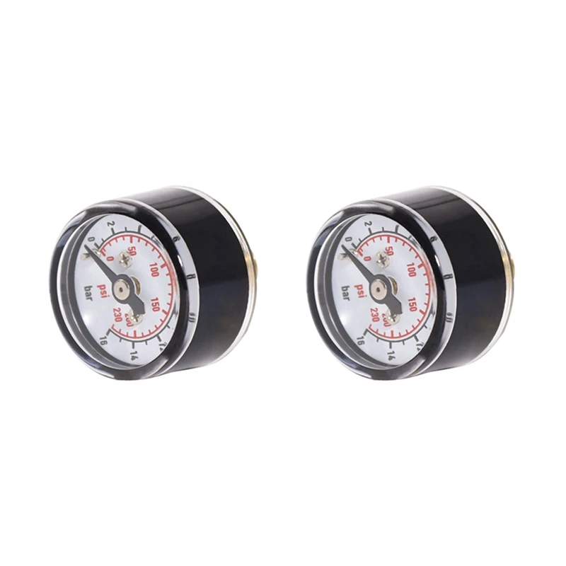 

2X мини-манометр для подводного плавания PCP Air, манометр 16 бар, резьба 1/8 NPT