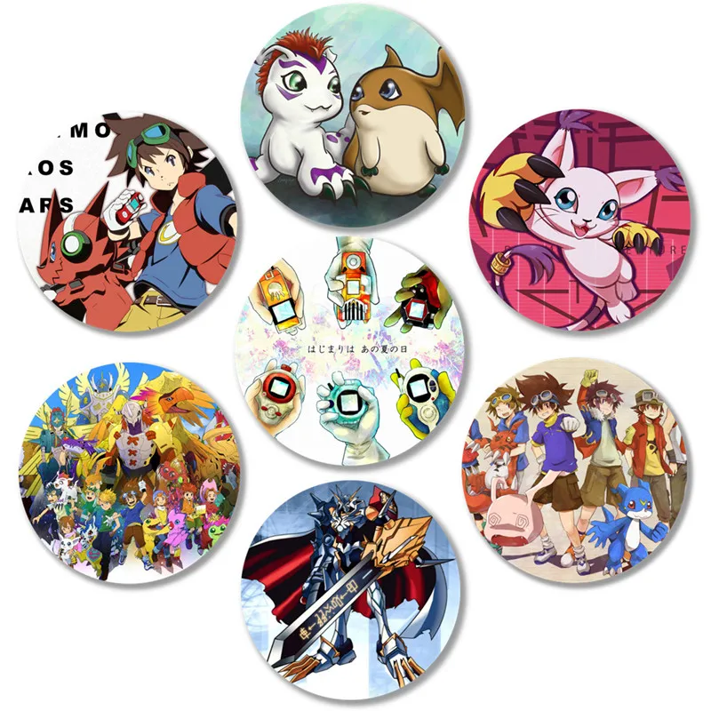 

Digimon брошь мальчики девочки значок косплея для одежды рюкзак аниме Аксессуары Украшение булавка ювелирные изделия