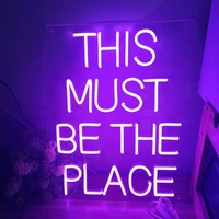 this must be the place neon sign custom wedding party decor logo led lights letter personalized business logo custom name sign
