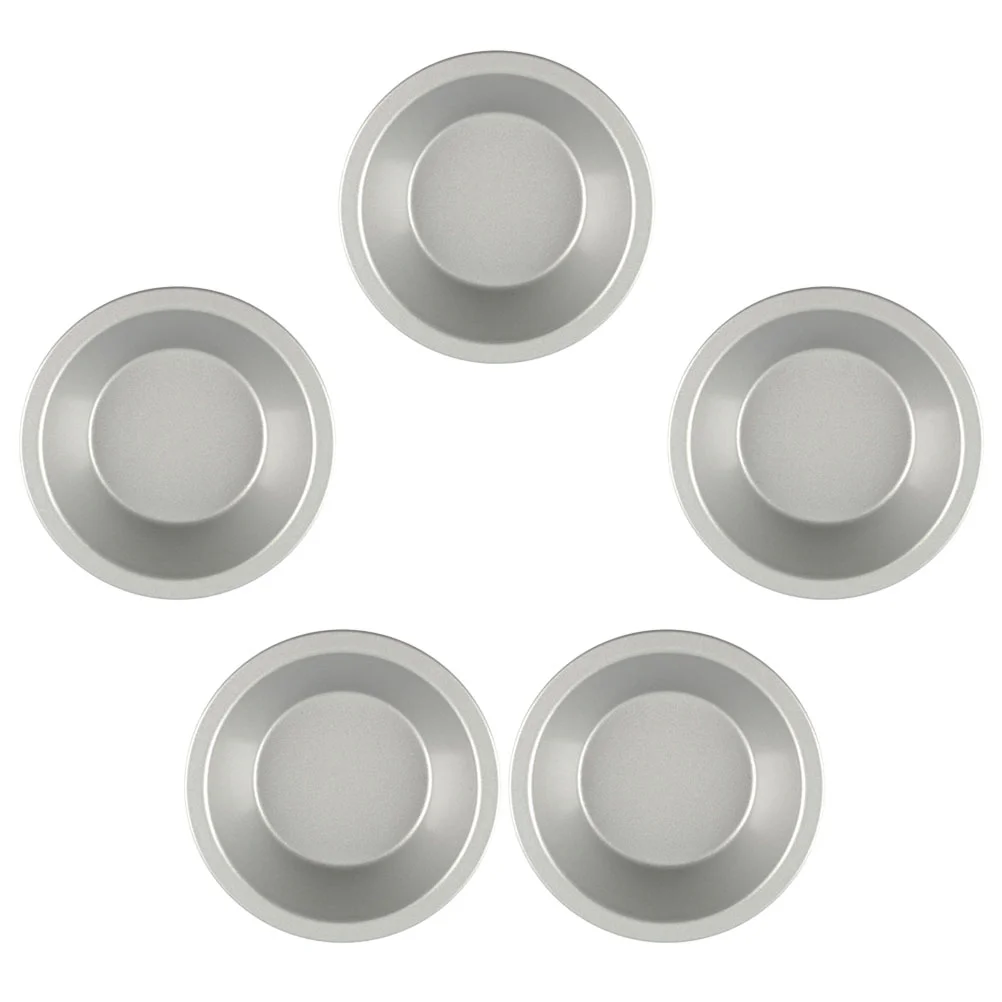 

5 Pcs Small Pudding Molds Cake Baking Moulds Reusable Cupcake Making Tool Baking Supplies Pie Dish Kitchen Utensil for Home
