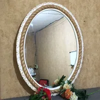 Free shipping European-Style Oval Decorative Mirror Bathroom Mirror Hemp Rope Shape OY-013