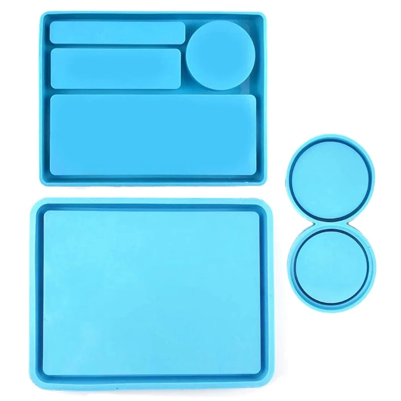 

Table Decoration Rolling Tray Crystal Epoxy Mold DIY Fruit Plate Casting Mold