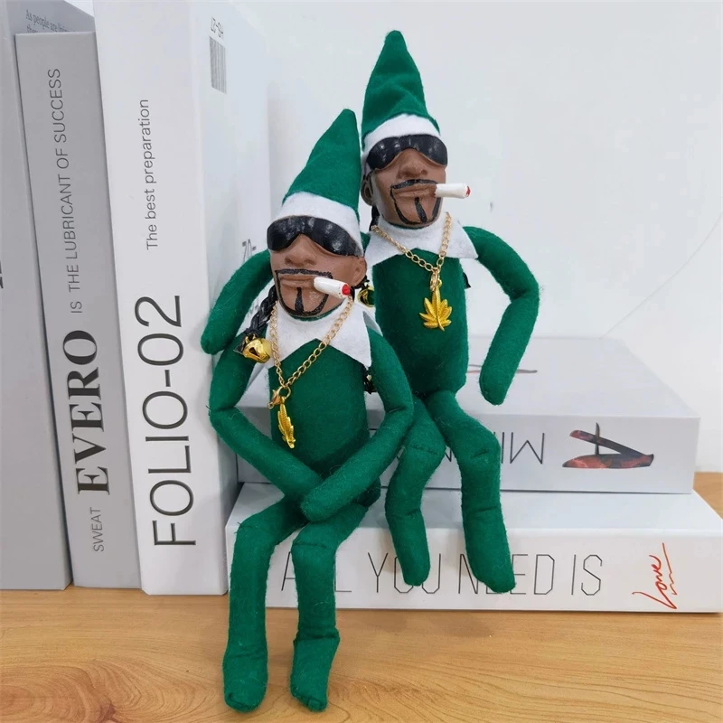 

P-jsmen Snoop on A Stoop Christmas Elf Doll Spy on A Bent Christmas Elf Doll New Year Christmas Home Decoration Kids Gift Toy