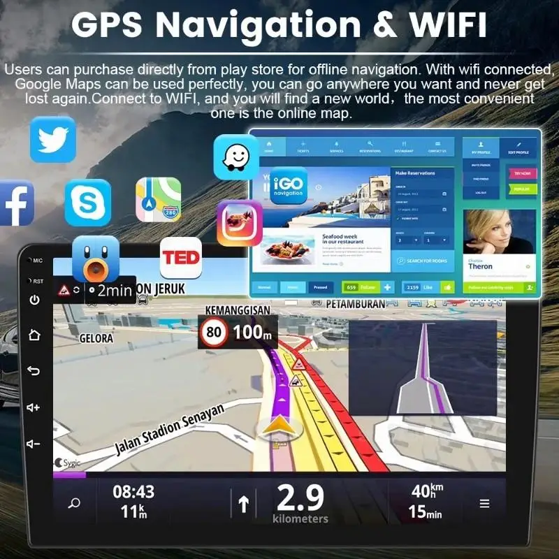 Android 14, 910 дюйма, без рамки, навигация, видеоплеер, GPS, автомобильное радио, мультимедийный автомобиль, DSP, стерео, головное устройство, умная автомобильная Система BT (art.: 3920c84401159) - 3920c84401159