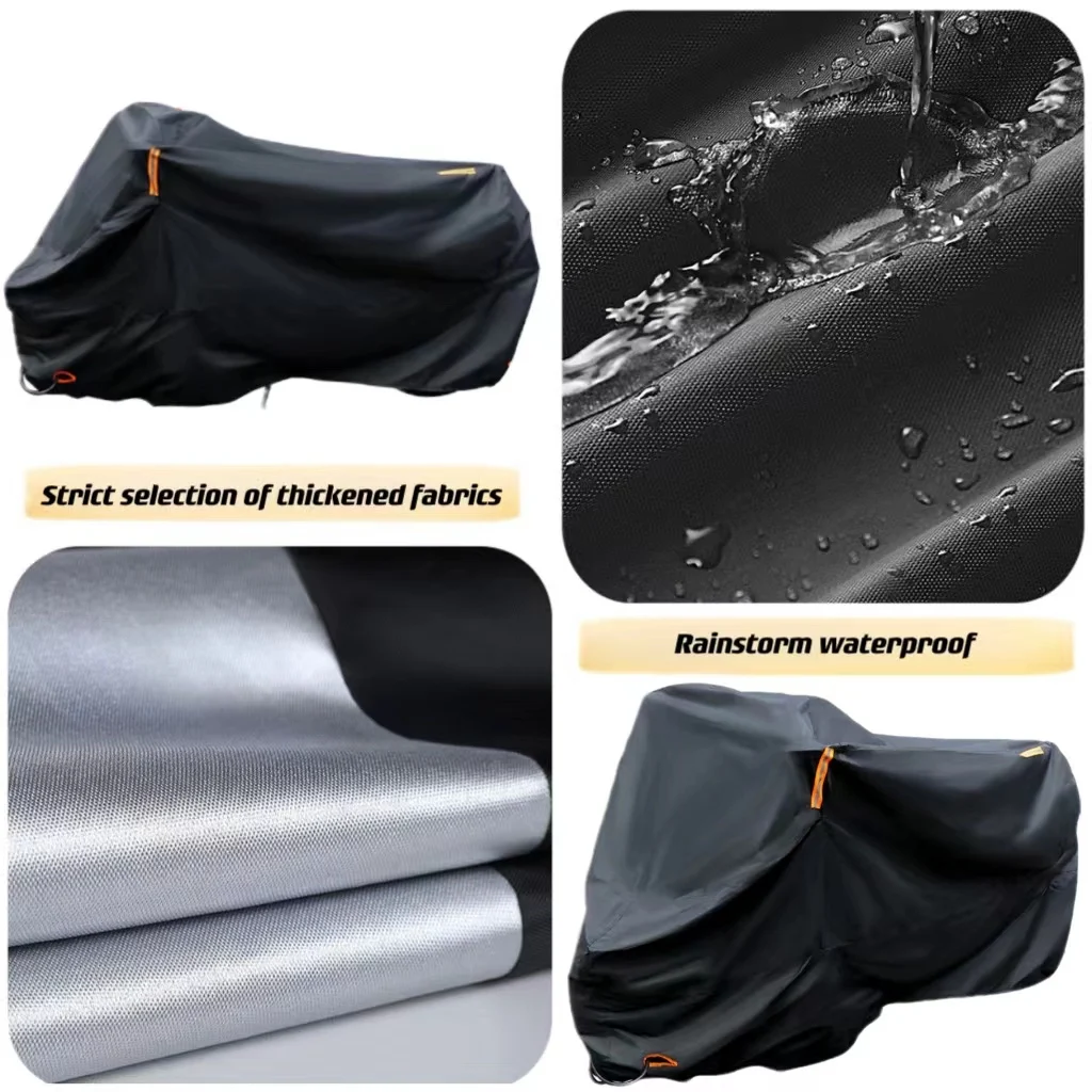 Для Royal Enfield Meteor 350 толстый 300D серебряное покрытие ветрозащитный чехол для