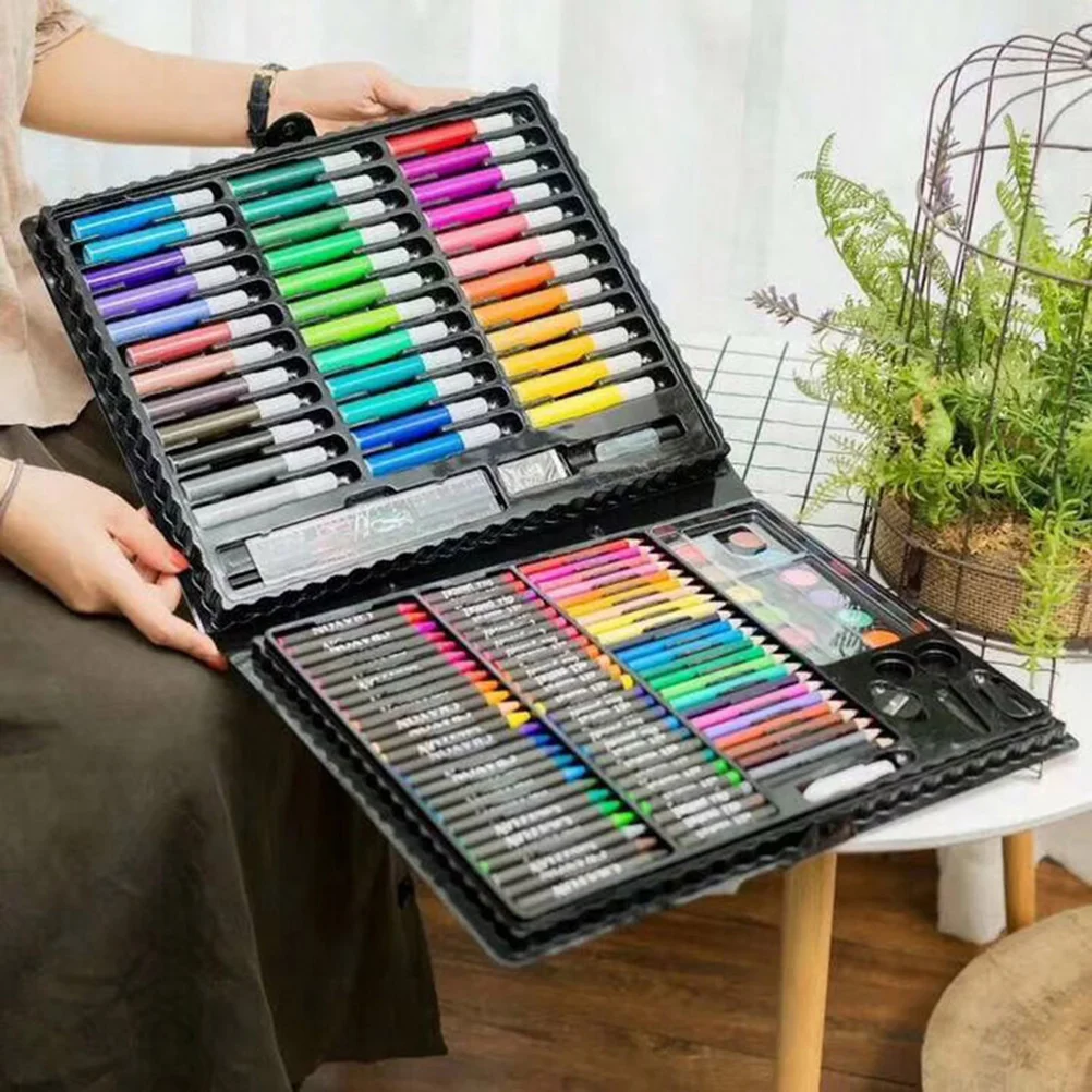 

150pcs Painting Set Kindergarten Color Paintbrush Watercolor Pen Crayon Artistic Drawing Sets for Child Student