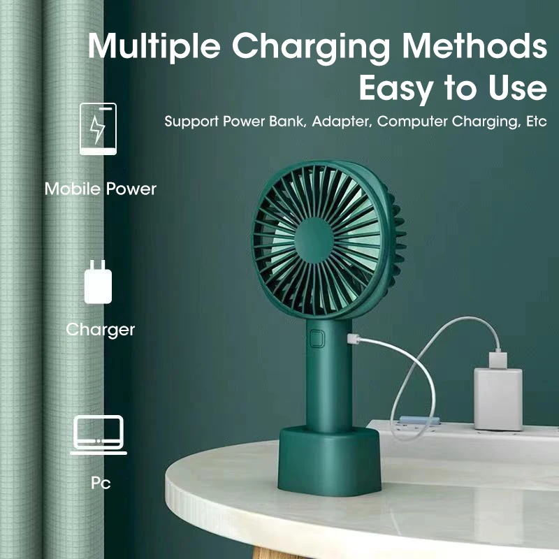 Маленький вентилятор с Usb-зарядкой длительный небольшой портативный Настольный