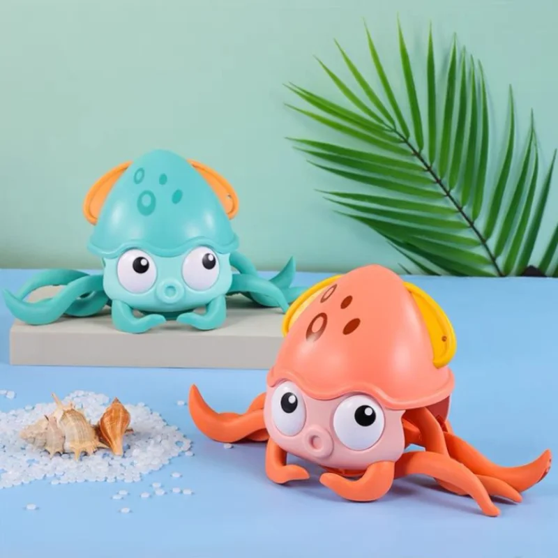

Bathroom Toys Octopus Cartoon Octopus Pull String Beach Water Toys Baby Bathing Clockwork Educational Toys