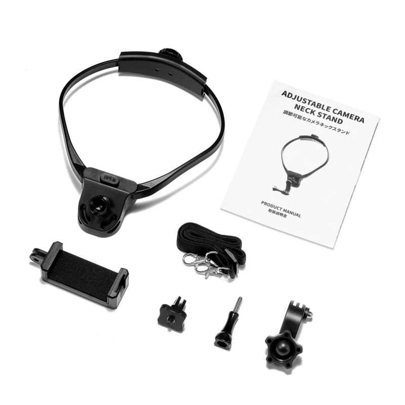 

Neck Hanging Sports Camera Mount Universal Lazy Phone Mount Holder Compatible with Hero 10 9/Action 2/360 Sports Cameras