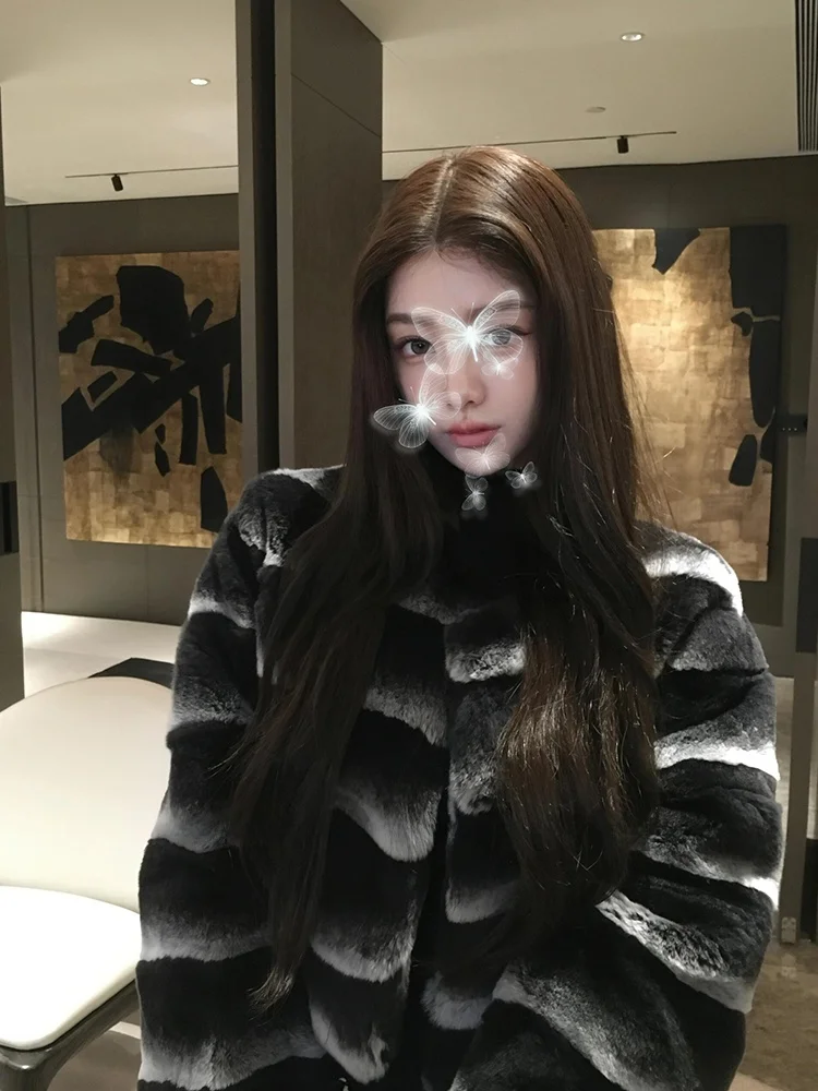 Меховая верхняя одежда Женская осенне-зимняя высококачественная плюшевая