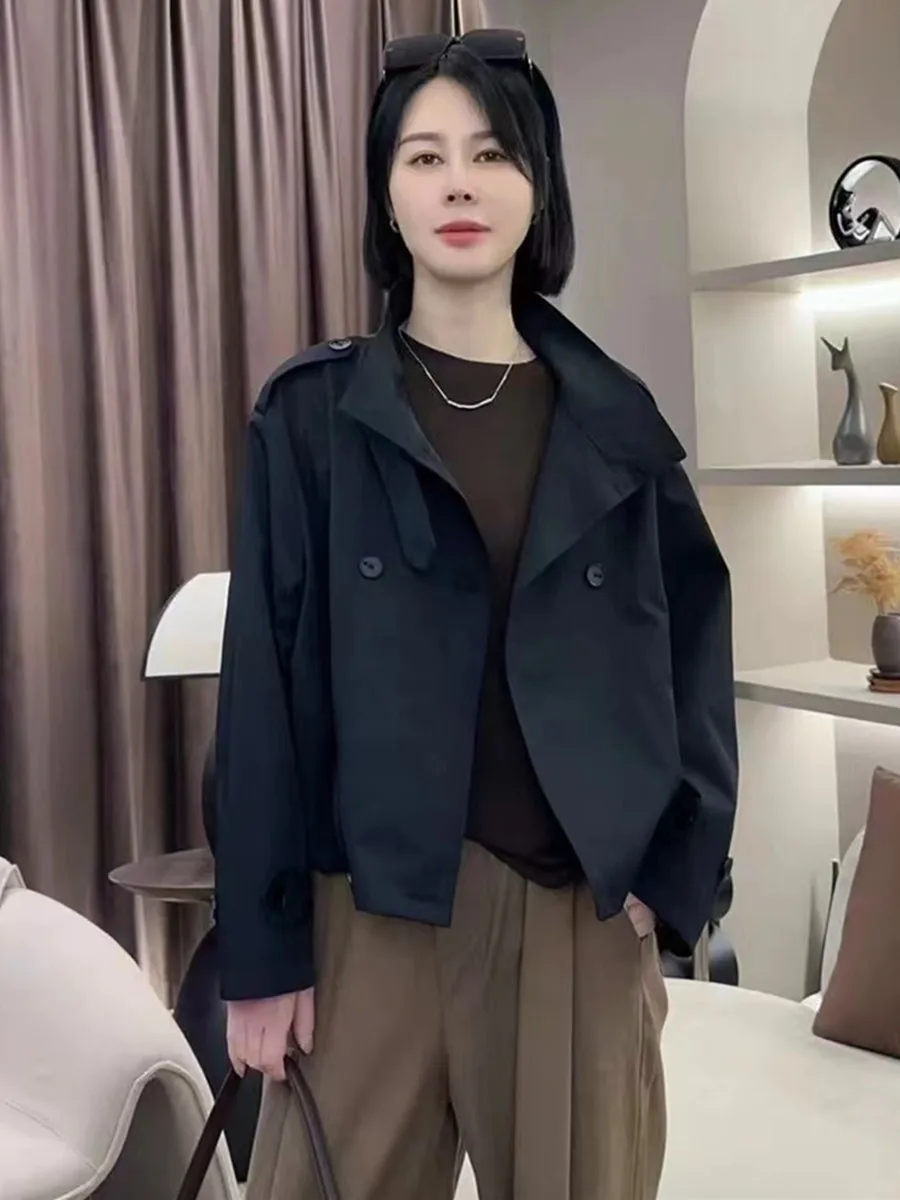 European Goods High-Grade Short Trench coat Outerwear Women 2024 Autumn New Small Loose Casual Fashion Top