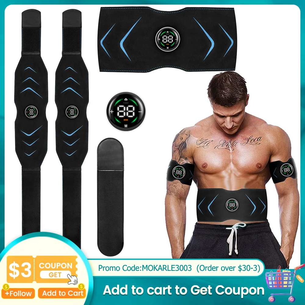 

EMS Wireless Abdominal Muscle Stimulator Trainer Fitness Abdominal Training Electric Weight Loss Stickers Body Slimming Massager