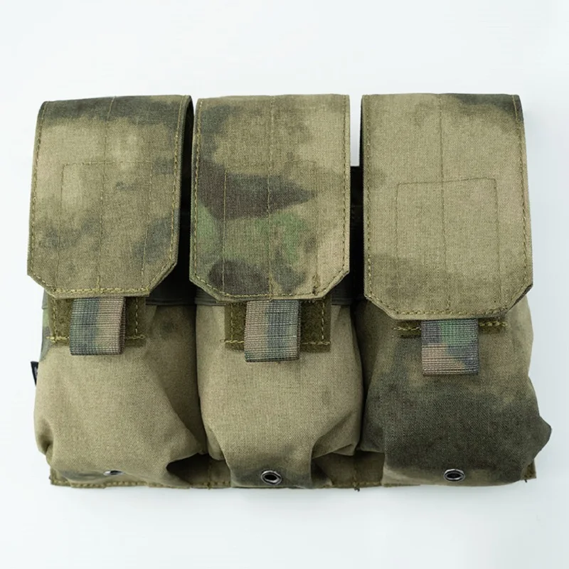 Molle Pendant Dsign, Tactical Vest, Miscellaneous Items Three Linked Bags Magazine Storage Bag Green Virtual Camouflage TC0035