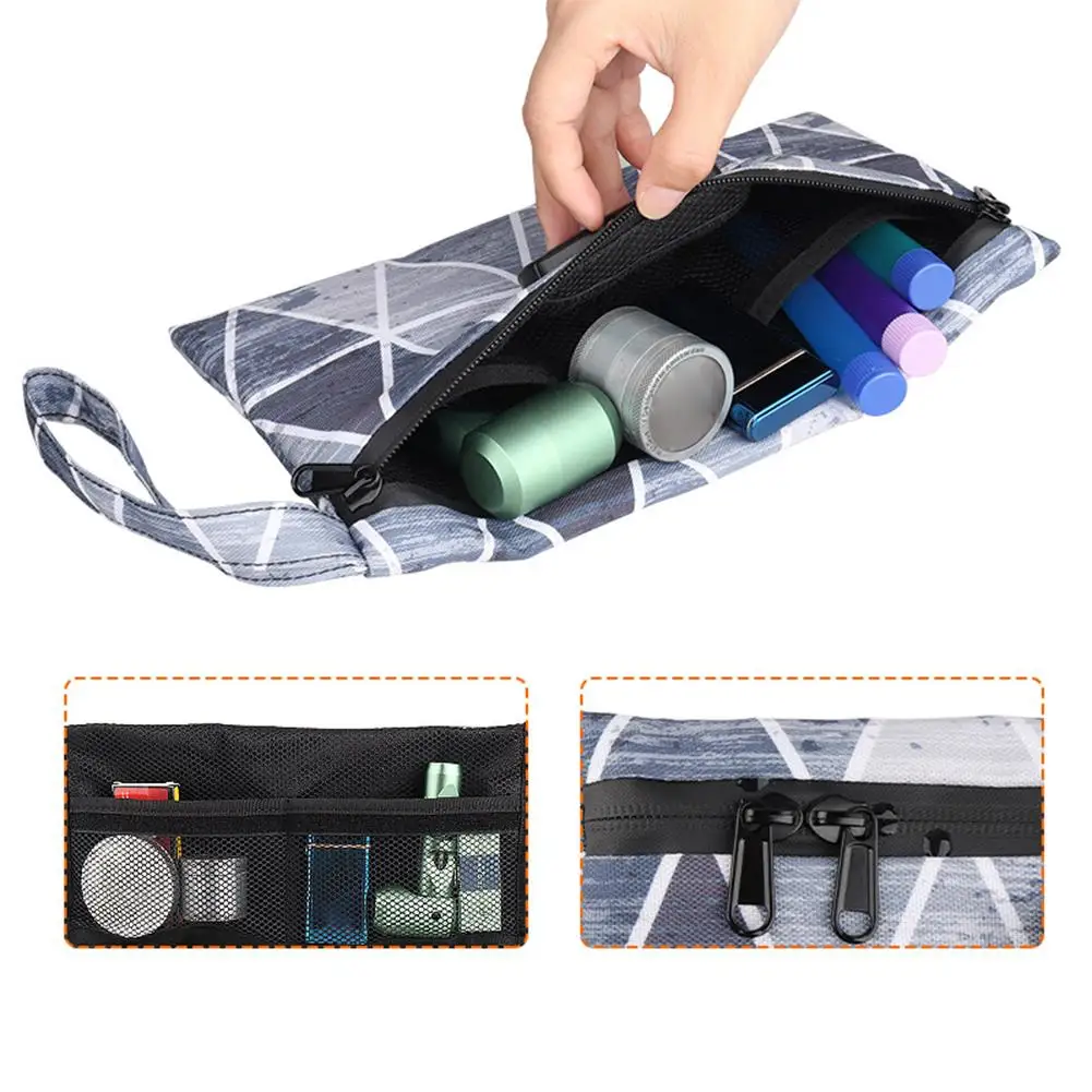 

Pouch Deodorant Cosmetic Bag with Lock Travel Storage Bag Smell Proof Bag with Lock Active Carbon Lined Odorproof Storage