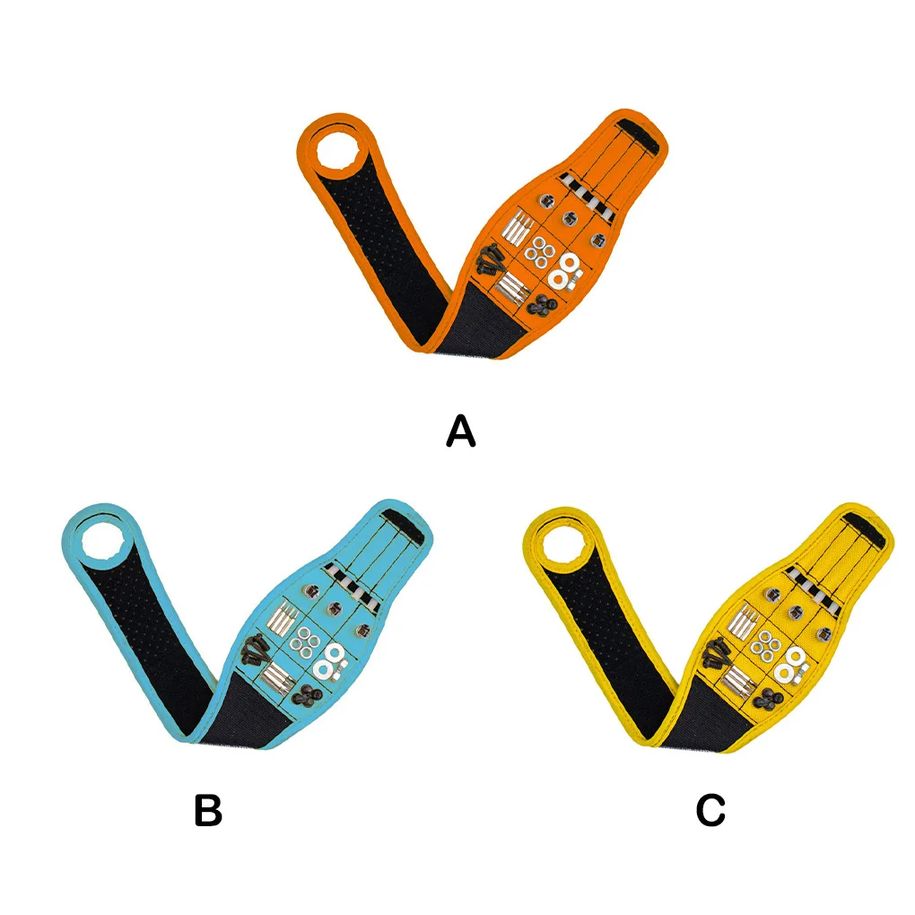 

Bits Holder Tool Bag Storage Belt Repair Screw Bracelet Wear-resistance Household Accessories Arm Band Screws Belts Orange