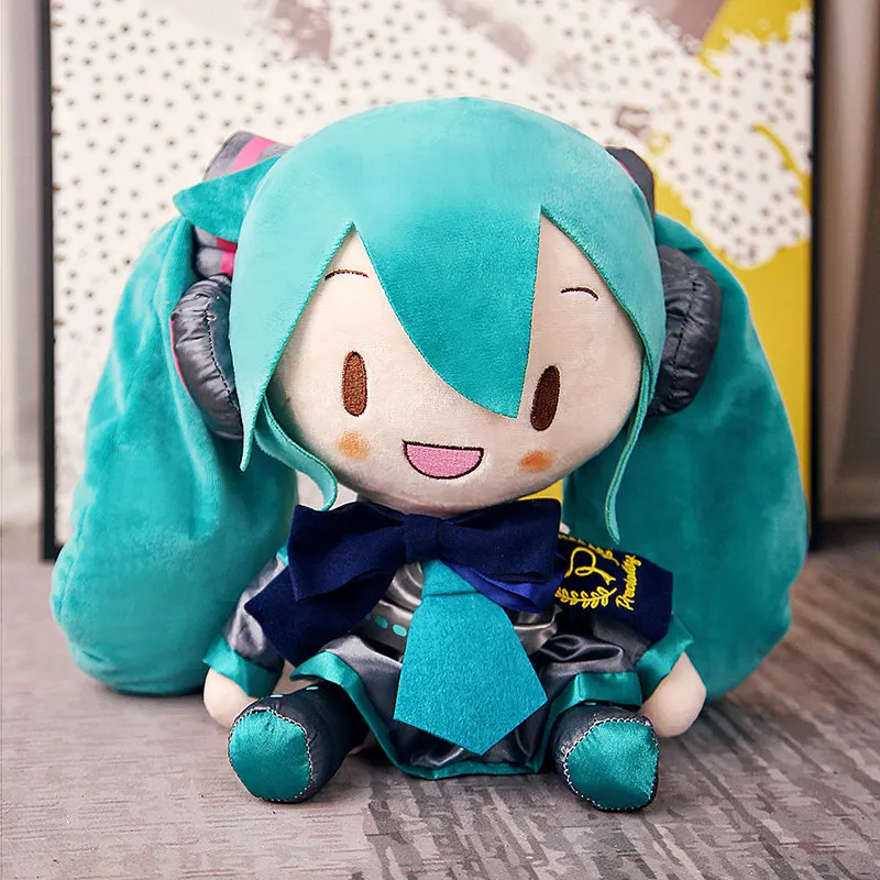 

32cm Hatsune Miku Plush Toy Kawaii Miku Princess Soft Pillow Children Fuwafuwa Fufu Doll Character Cute Gift Model Pillow