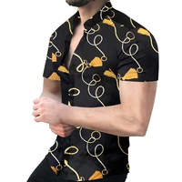 summer mens printed hawaii casual shirts 2022 brand streetwear mens clothing cardigan high end short sleeve dress shirt