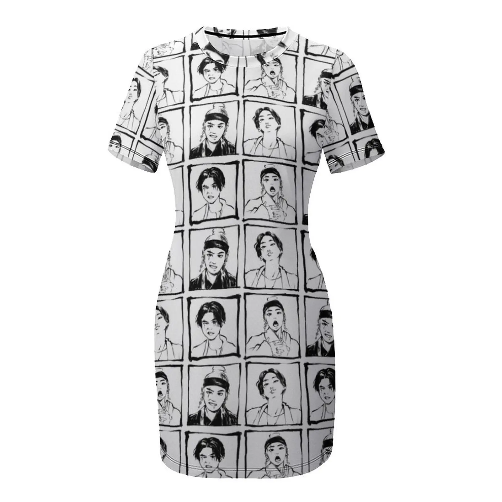 Daechwita Yoongis Платье с короткими рукавами летние платья женские длинными 2025 года