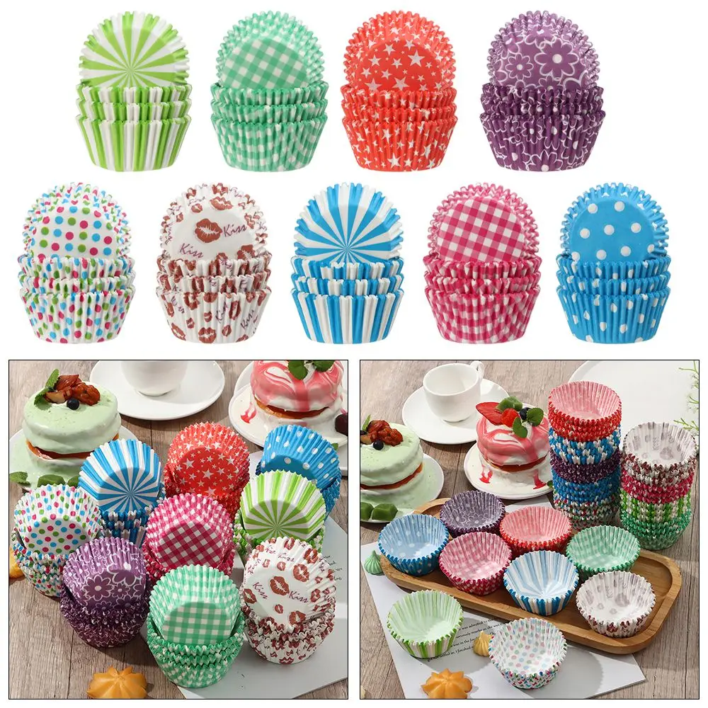 

100Pcs CupCake Cake Mold Baking Tools Oil Proof Paper Holder Muffin Box Cup Case Party Tray Cake Decorating Party Supplies