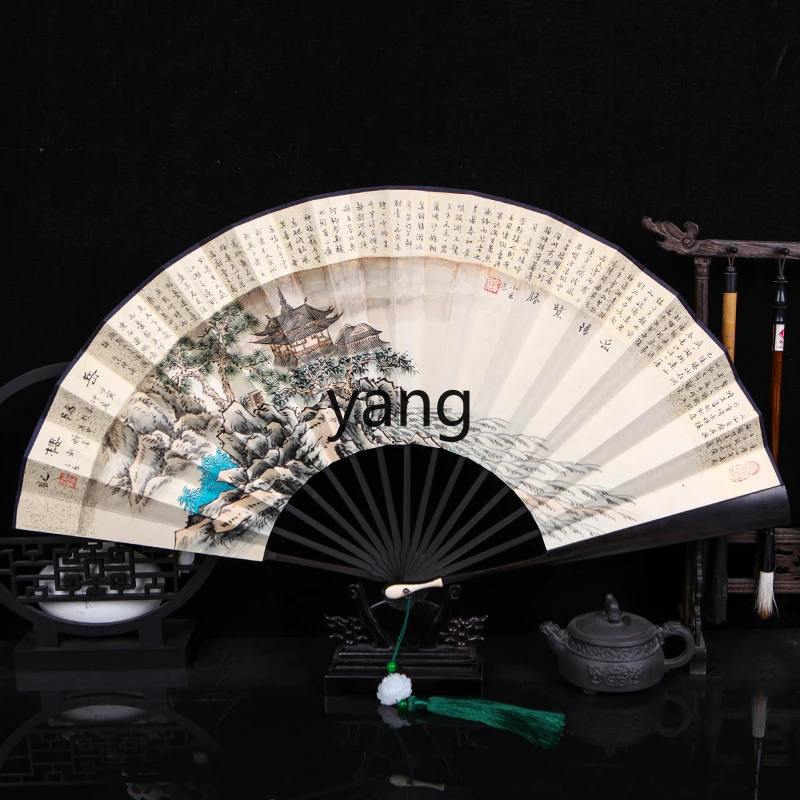 Складной веер ручной работы LXL