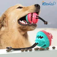 pet dog toys leak food ball natural rubber dog chew toys durable tooth clean toy interactive elasticity ball toy for dogs puppy