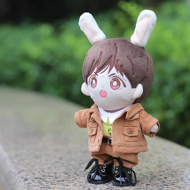 

1 Set Doll Clothes 20CM Star Doll Cute Plush Doll's Clothes Jacket+Shirts+Pants Korea Kpop EXO idol Dolls Accessories DIY Gift