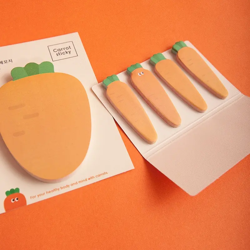 

2022 Memo Pads Kawaii carrot N Times Sticky Notes Creative Office Decor Paper Supplies Decoration Japanese Stationery