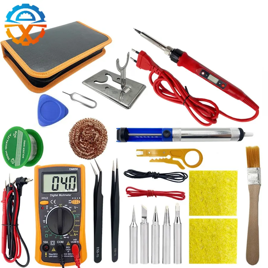 New Electric Soldering Iron Kit 80W LCD Digital Display Adjustable temperature 220V/110V Solder Iron Welding Repair Tools