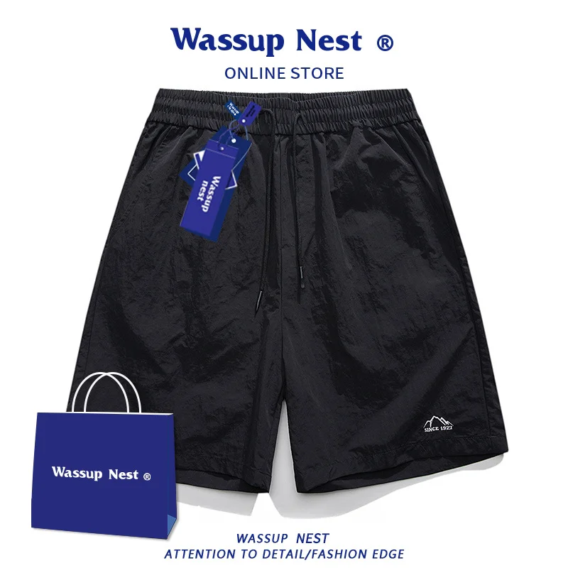 Мужские Модные Брендовые Шорты Wassup Nest Из Ледяного Шелка Повседневные Легкие