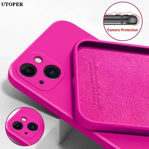 2022 квадратный жидкий силиконовый чехол для телефона iPhone 11 12 14 13 Pro Max Mini XS Max X XR 7 8 Plus с полной защитой объектива Funda