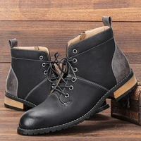 Men 2023 Fashion Comfortable Casual Shoes Spring Leather Ankle Boots 1