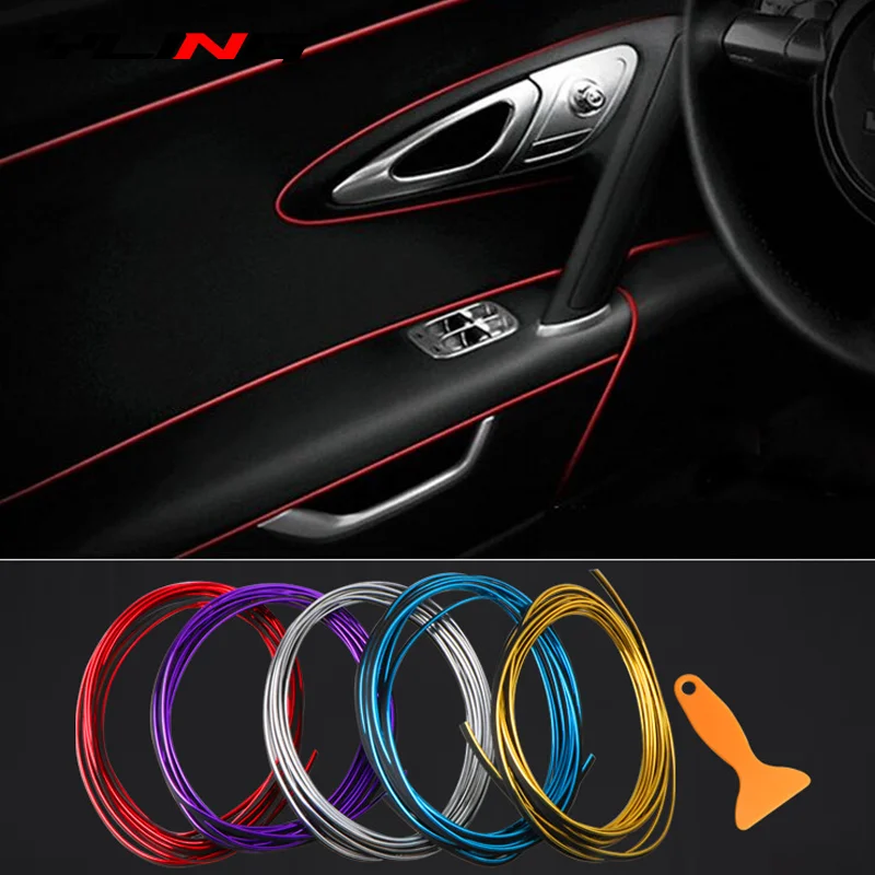 Разноцветная Автомобильная Дверная панель длиной 5 м светодиодная линия для