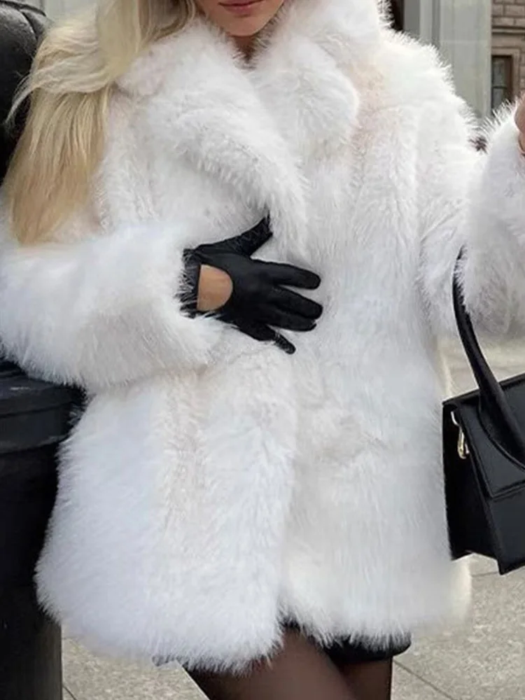 Модный мех для женщин винтажная уличная одежда повседневная из искусственного