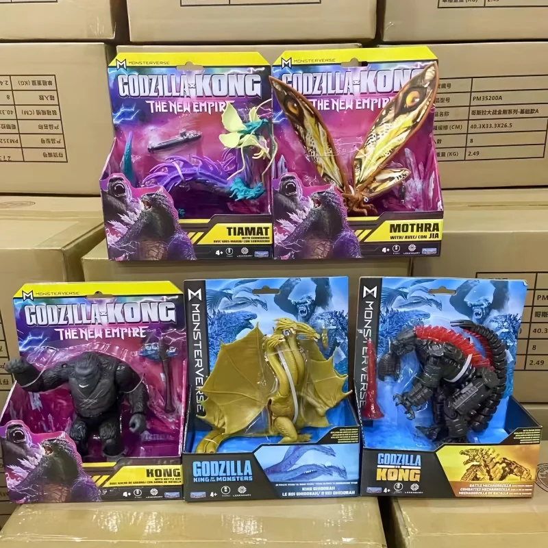 Оригинальная аниме-фигурка в стиле ампир Tiamat Mothra экшн-фигурка Playmates Godzilla X Kong 2024