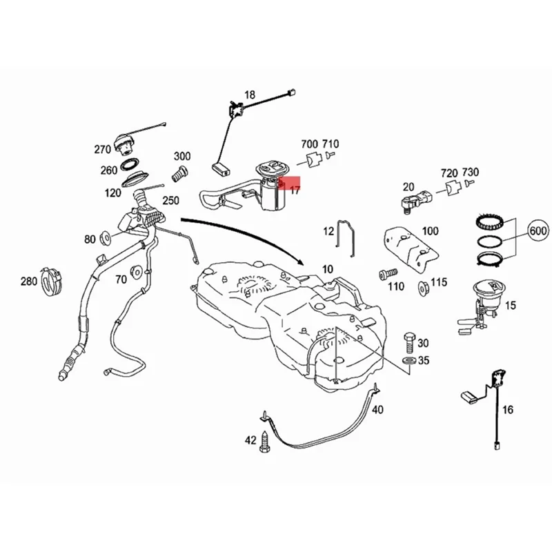 2514700194 Автомобильный Электрический топливный насос в сборе для Mercedes Benz W251 V251 R280 R300