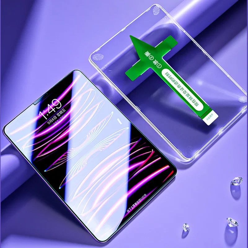 Комплект защиты экрана с автовыравниванием для iPad 9 8 7 6 10 Air 5 4 3 2 Mini закаленное
