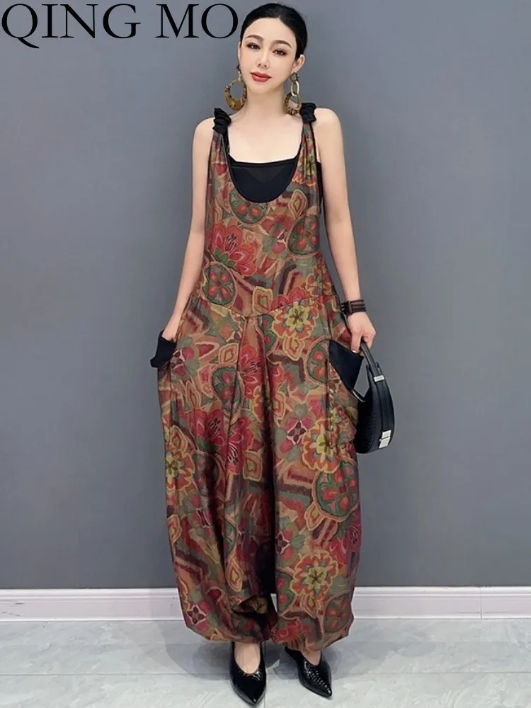 

QING MO 2023 Summer New Korean Style Casual Strap Jumpsuit Women Slim And Age Reducing Fashion Women's Wear ZXF3248