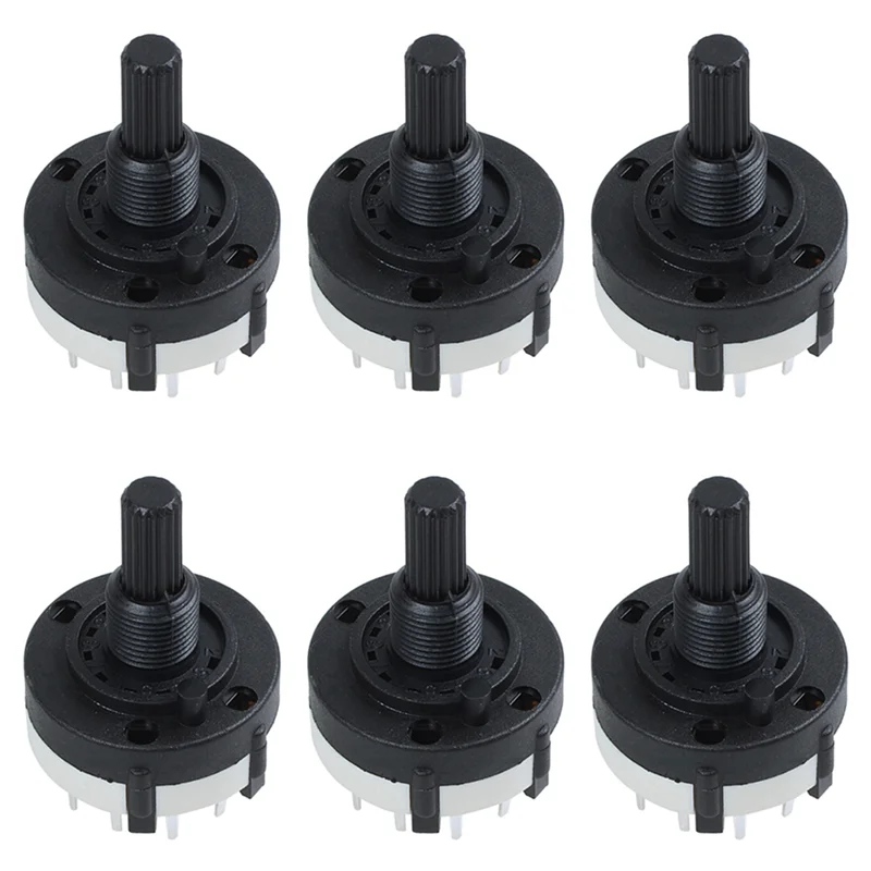 

6X 3P4T 3 Pole 4 Position Single Band Selector Switch W Knob