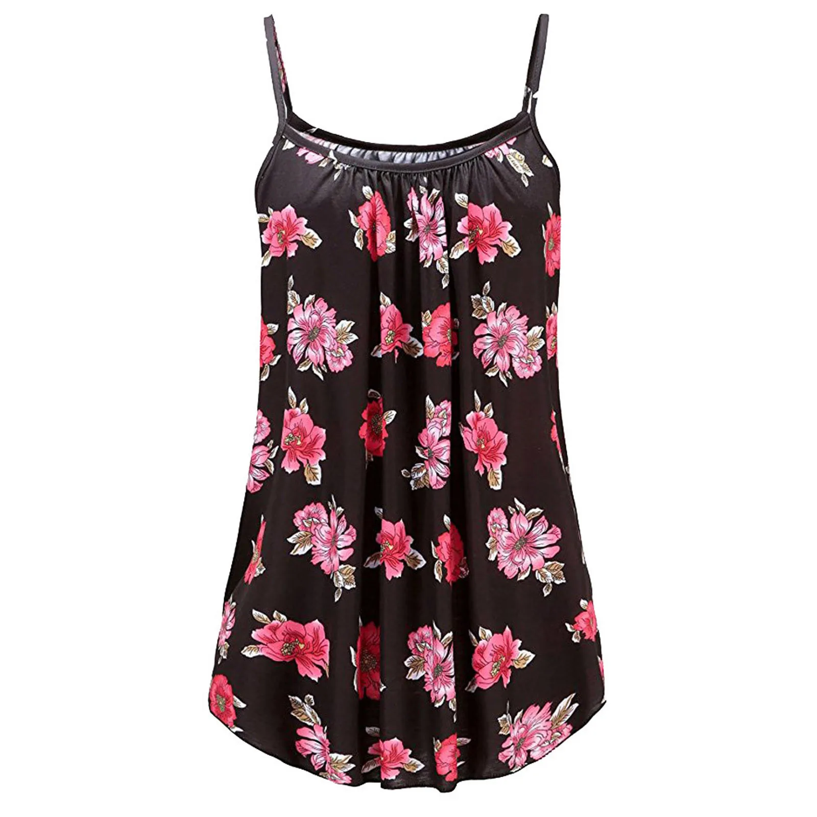 Майка женская с принтом топ без рукавов Повседневная Свободная майка круглым