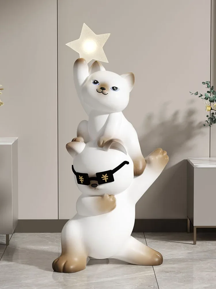 

Домашний декор, очаровательное искусственное украшение для большого пола, для гостиной, дивана, боковые скульптуры, роскошные аксессуары для спальни, прикроватная лампа