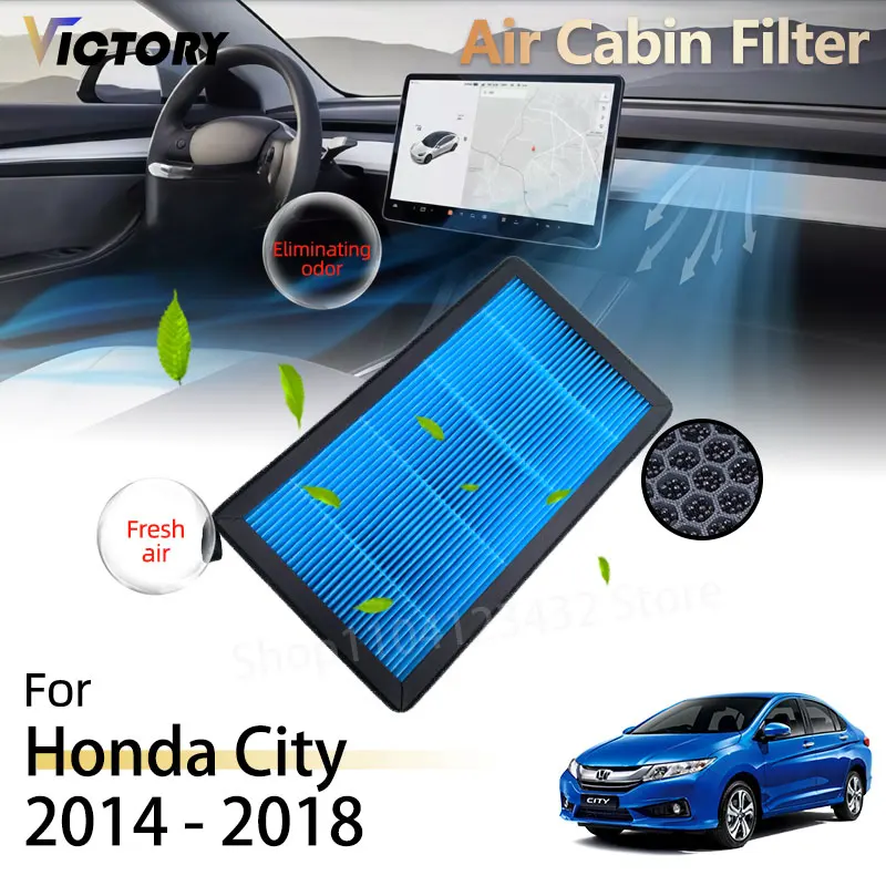 PM2.5 для Honda City VI 2014 2015 2016 2017 2018 Grace GM4 GM5 GM6 аксессуары HEPA воздушный салонный фильтр